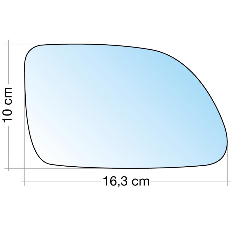 SPECCHIO C/PIASTRA DX CROM. CURVO RENAULT 19