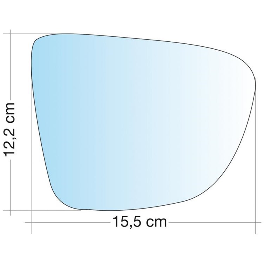 SPECCHIO C/PIASTRA DX CROM CURVO TERM CLIO 12 - CAPTUR 13