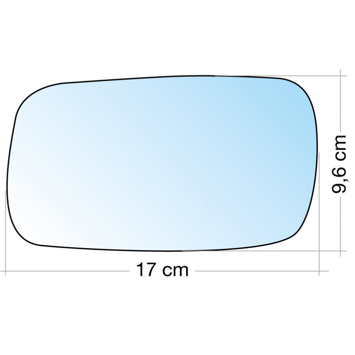 SPECCHIO C/PIASTRA SX CROM. ASF. SAAB 900 9602, 9.3/9.5  02