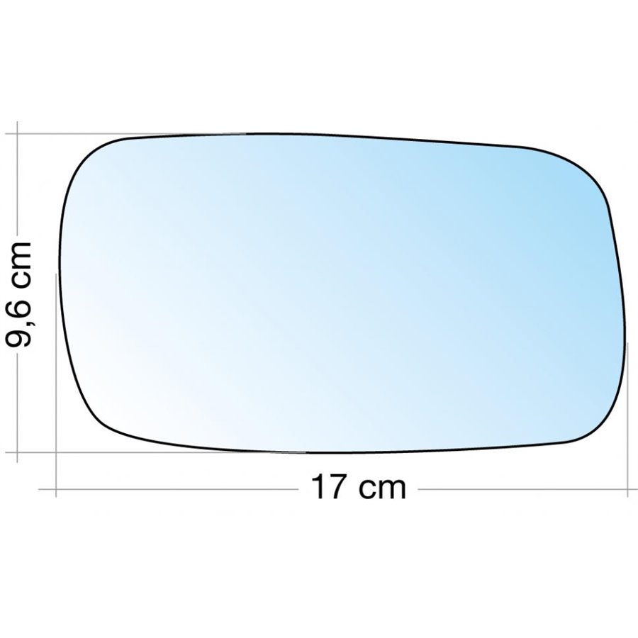 SPECCHIO C/PIASTRA DX CROM. CURVO SAAB 900 9602, 9.3/9.5  02