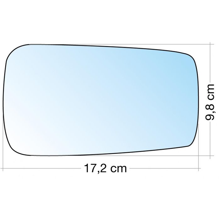 SPECCHIO C/PIASTRA SX-DX CROM. CURVO SEAT TOLEDO 99