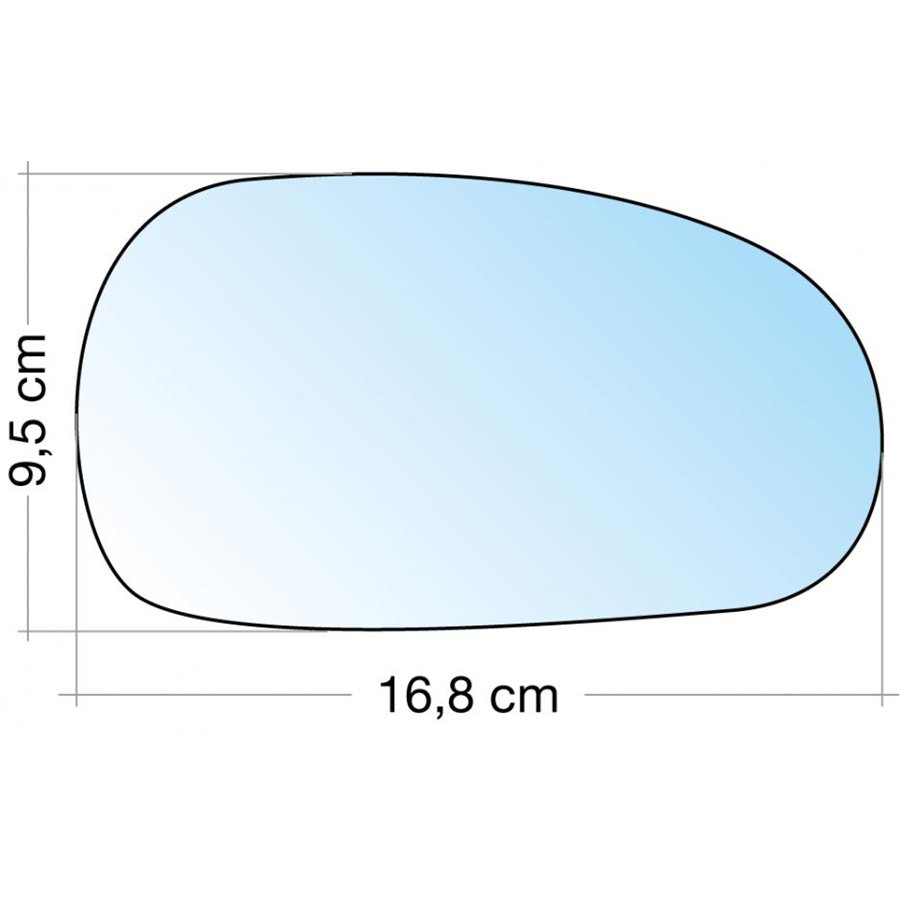 SPECCHIO C/PIASTRA DX CROM. CURVO TERM. SEAT LEON 05