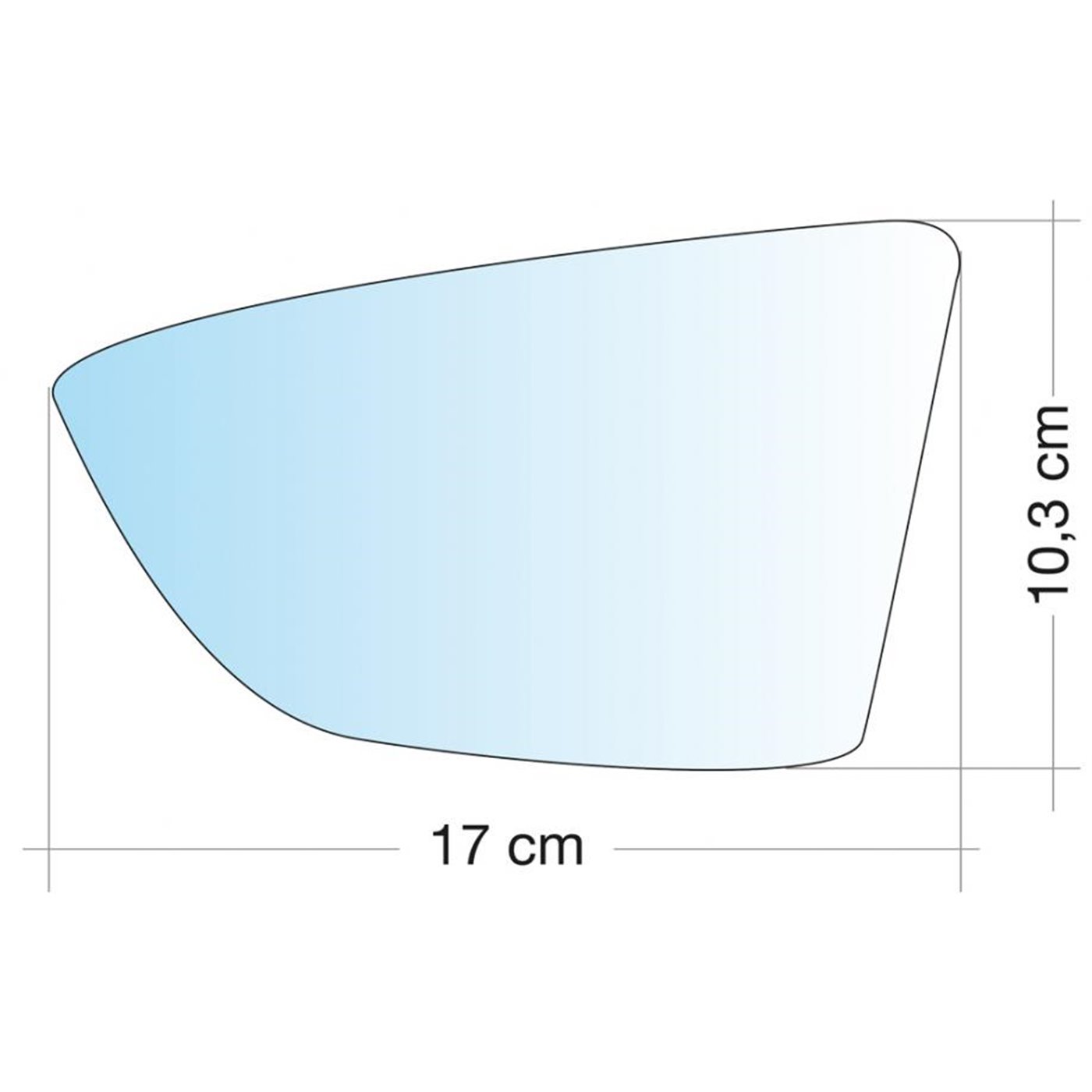 SPECCHIO C/PIASTRA SX CROM CURVO TERM SEAT LEON 13