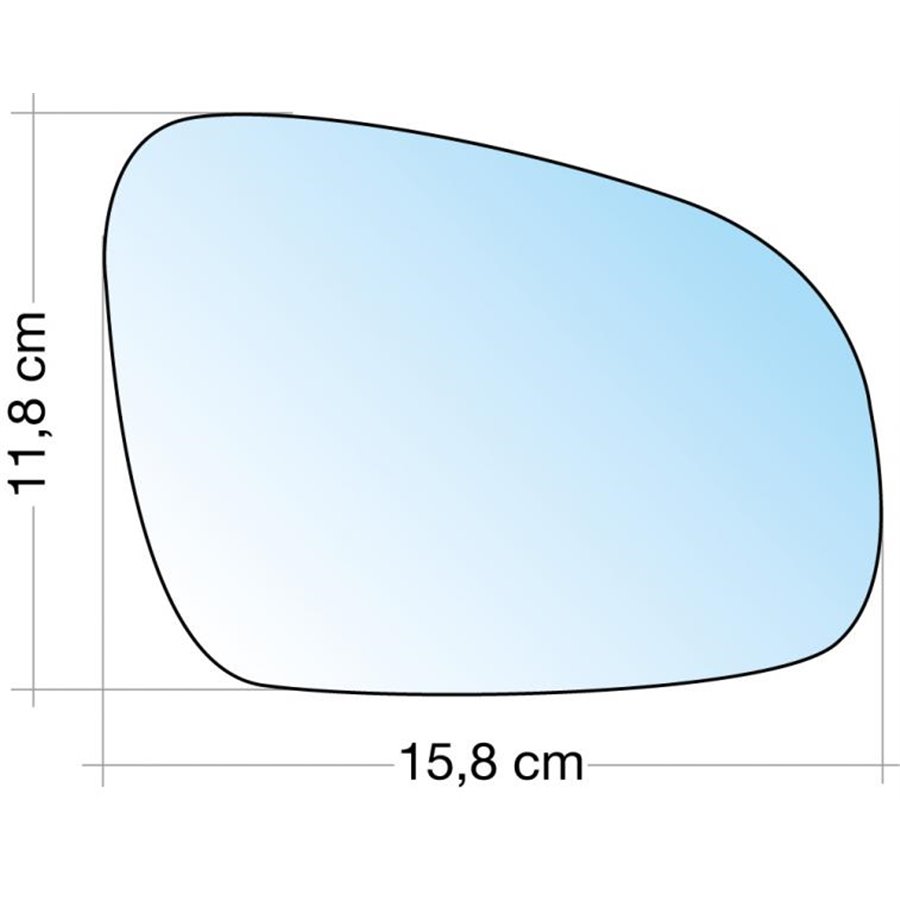 SPECCHIO C/PIASTRA DX CROM. ASF. SKODA FABIA 07