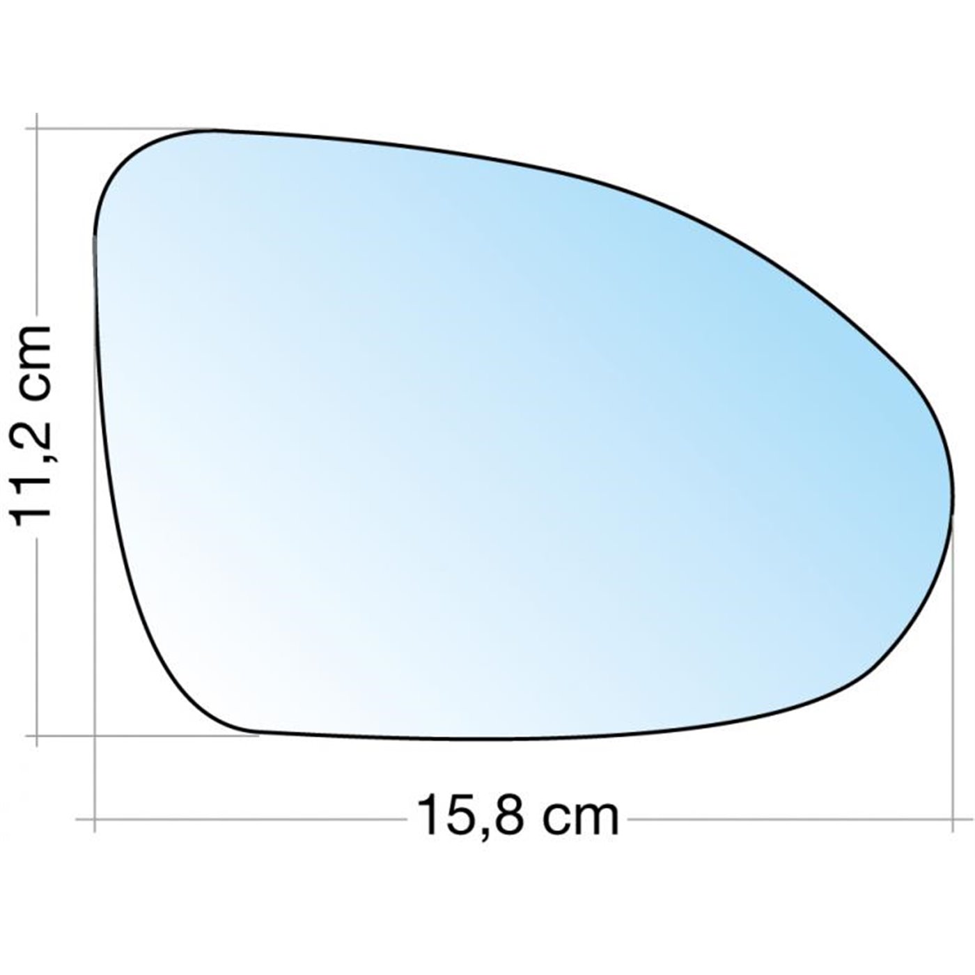 SPECCHIO C/PIASTRA DX CROM. CURVO SMART FORFOUR