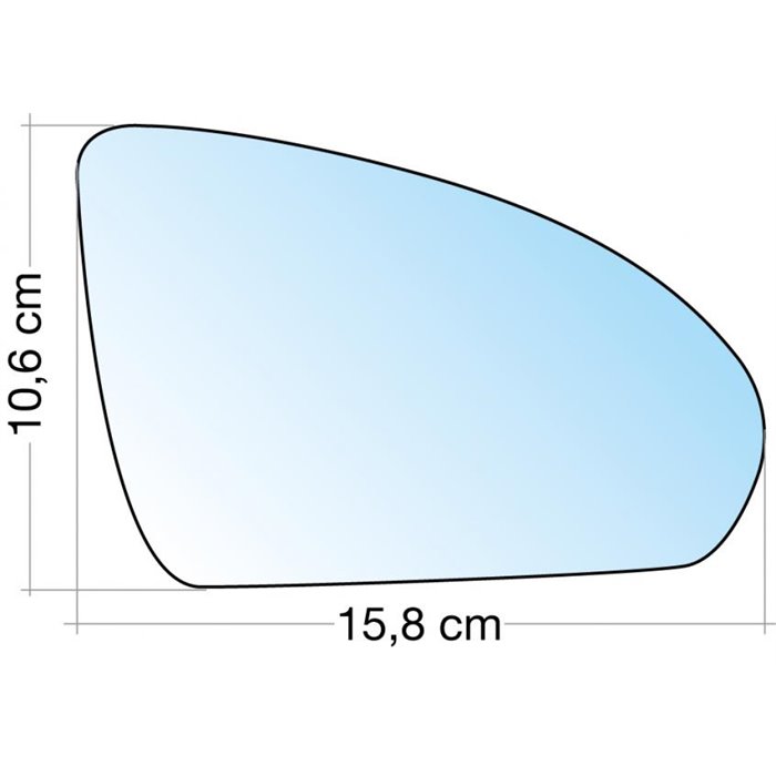 SPECCHIO C/PIASTRA DX CROM. CURVO SMART FORTWO 07