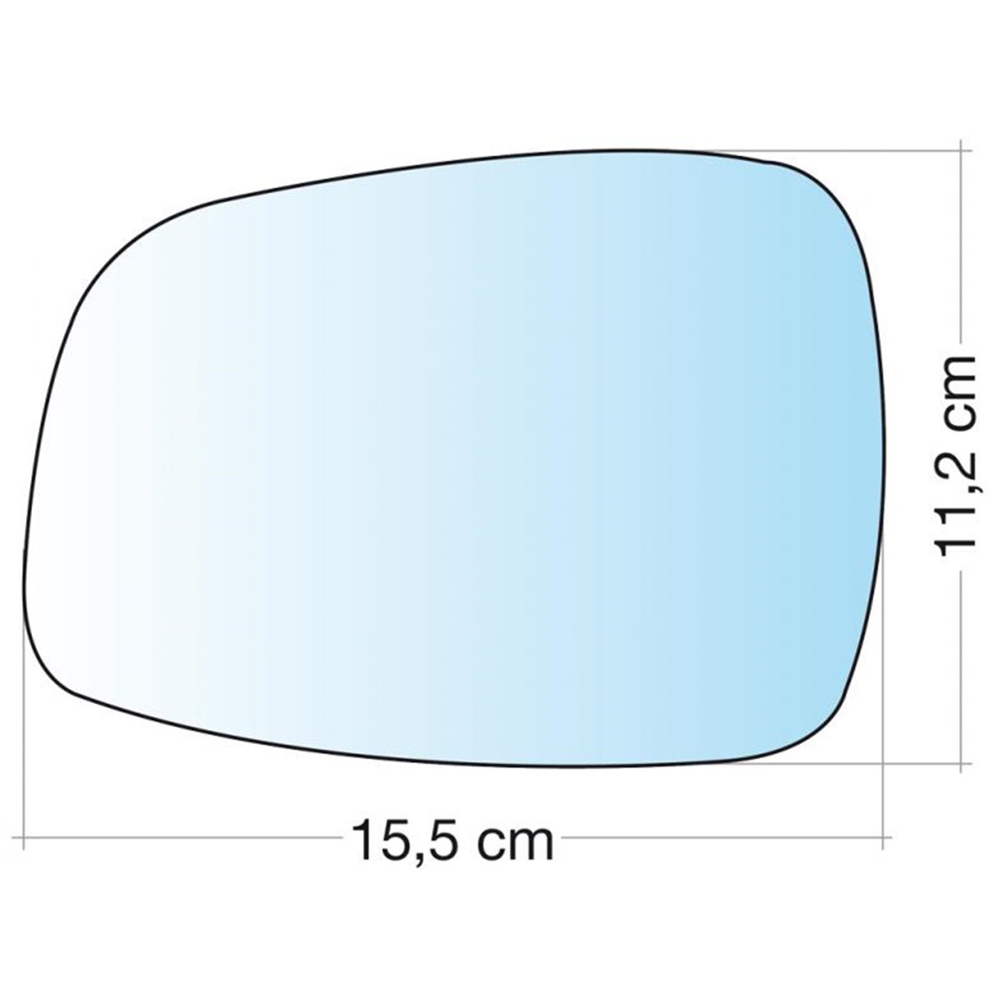 SPECCHIO C/PIAS. SX CROM CURVO SUZUKI SWIFT 0710