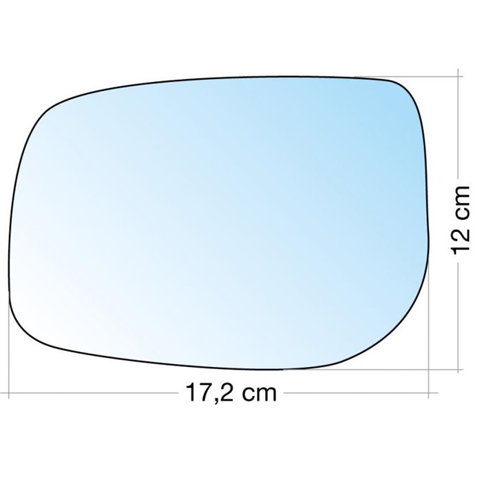 SPECCHIO C/PIASTRA SX CROM. CURVO TERM. TOYOTA YARIS 0609 EUROPA