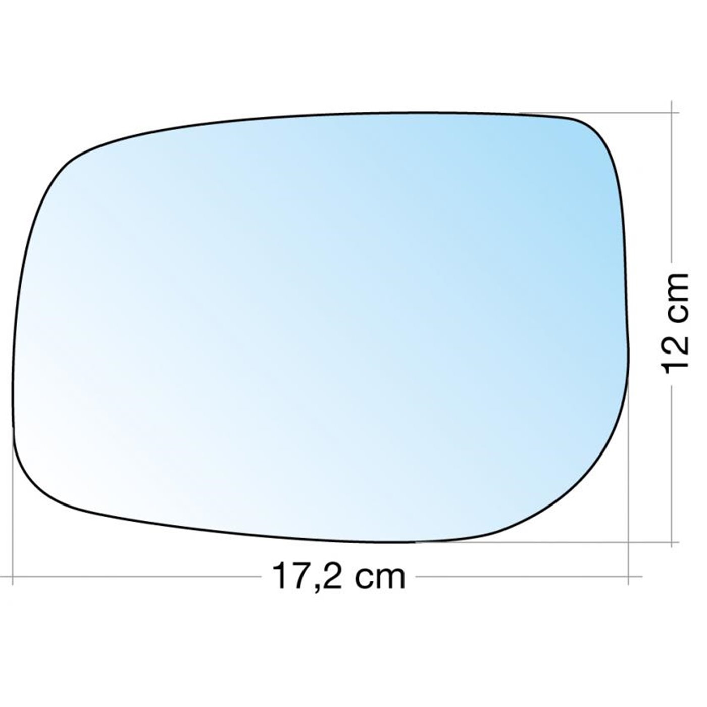 SPECCHIO C/PIASTRA SX CROM. ASF. TOYOTA YARIS 0609 EUROPA