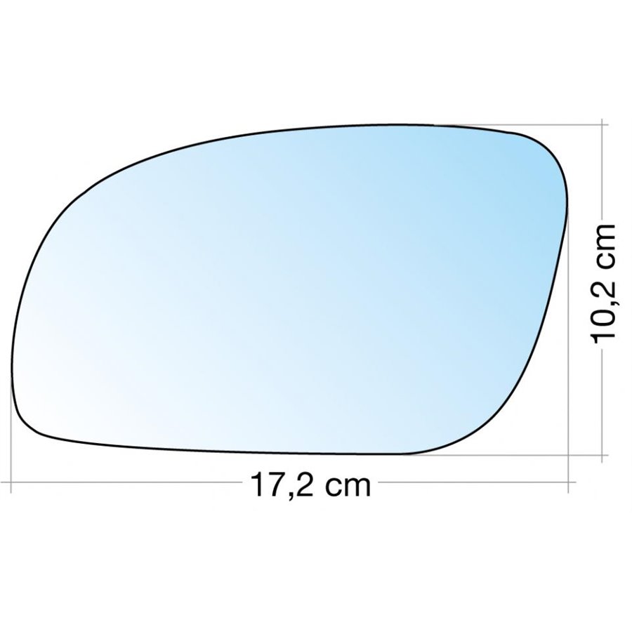 SPECCHIO C/PIASTRA SX CROM. CURVO VW TOURAN 0309