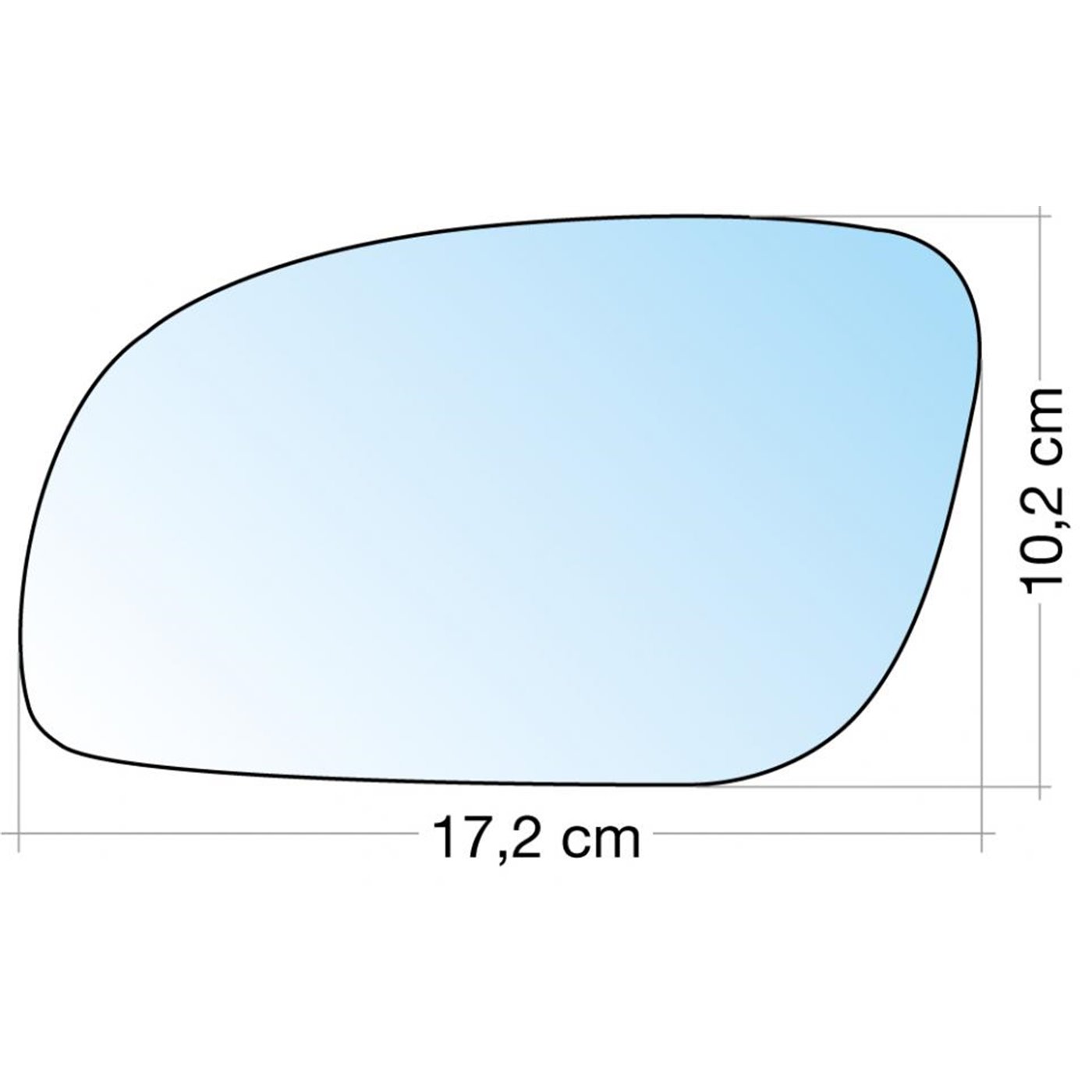 SPECCHIO C/PIASTRA SX CROM. CURVO TERM. VW TOURAN 0309