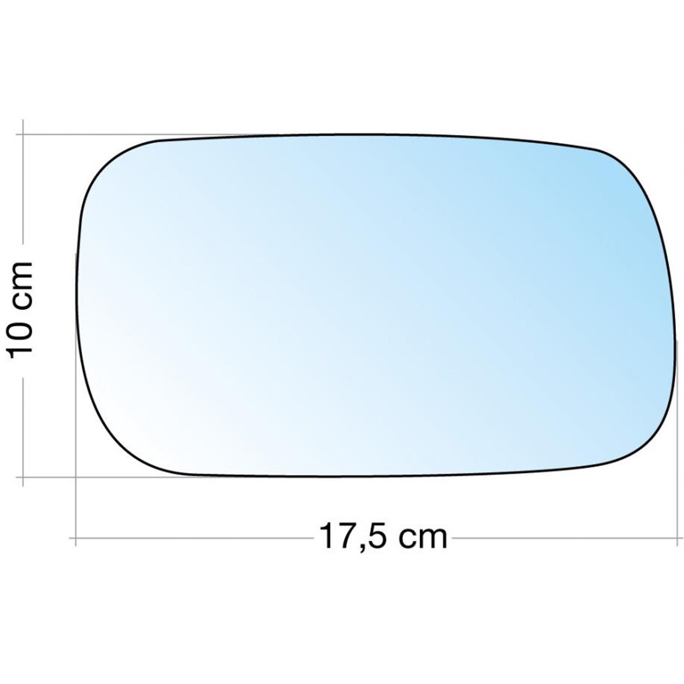 SPECCHIO C/PIASTRA DX CROM. CURVO TERM. VW PASSAT 8997