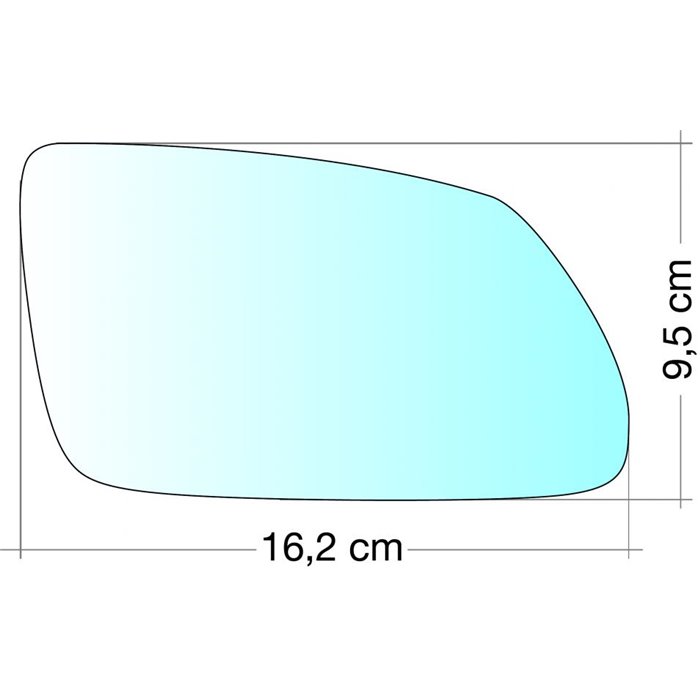 SPECCHIO C/PIASTRA DX CROM. ASF. TERM. SKODA OCTAVIA 0508-VW POLO 0509