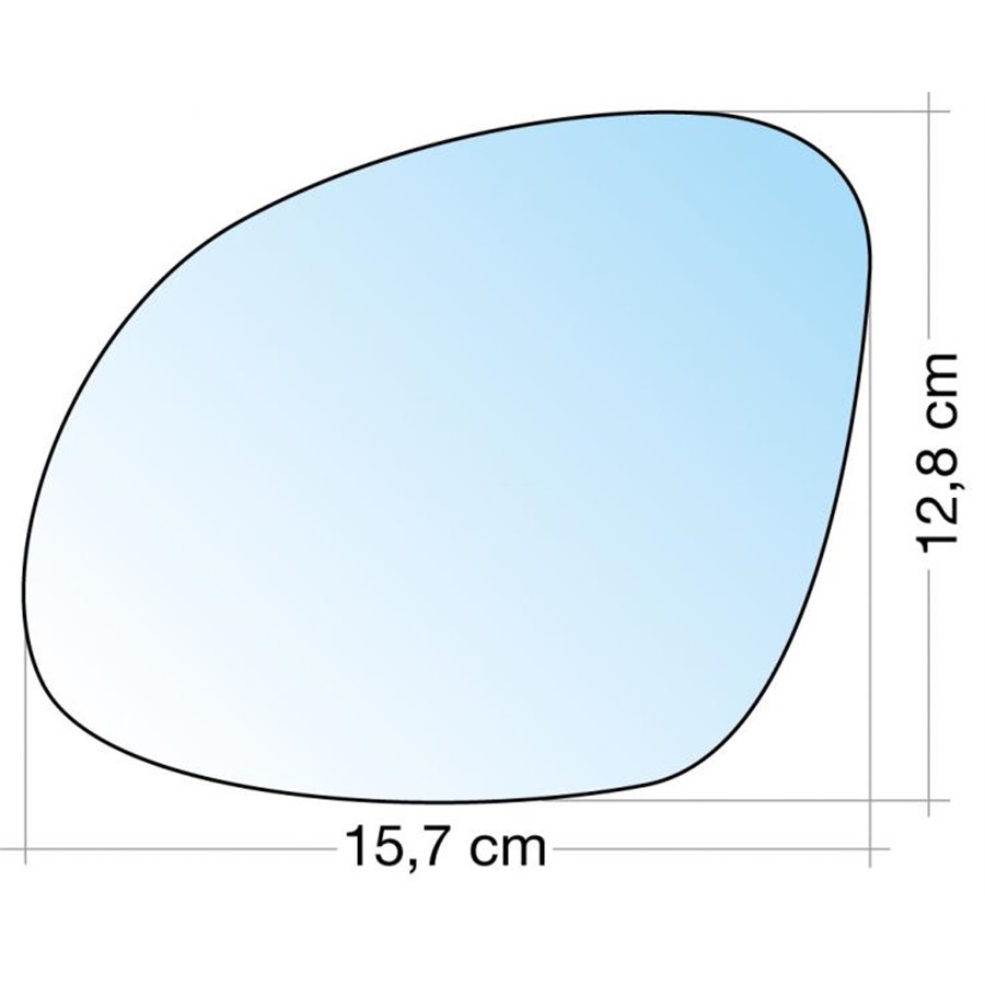 SPECCHIO C/PIASTRA SX CROM. ASF. VW TIGUAN 0711