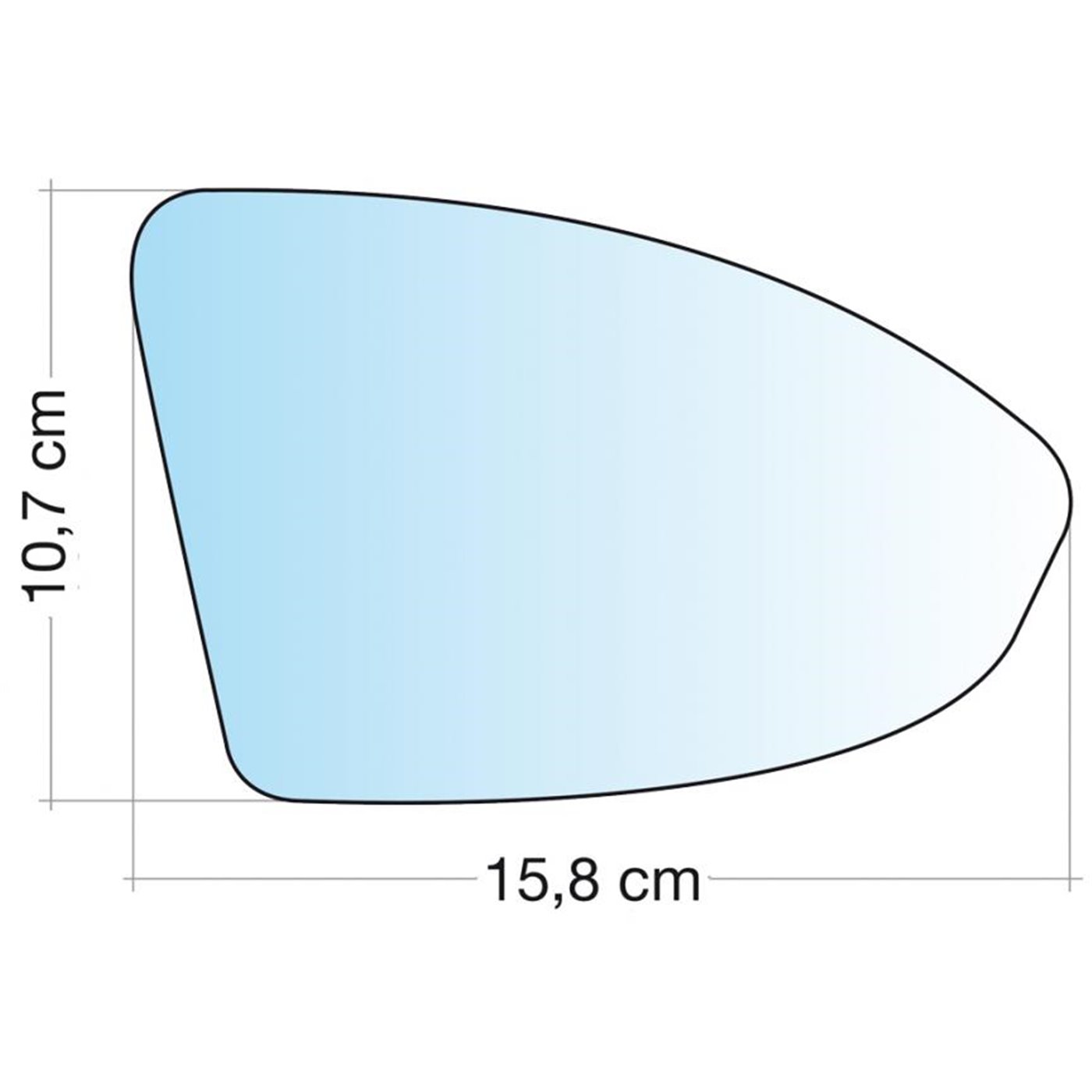 SPECCHIO C/PIASTRA DX CROM. ASF. VW GOLF VII 12