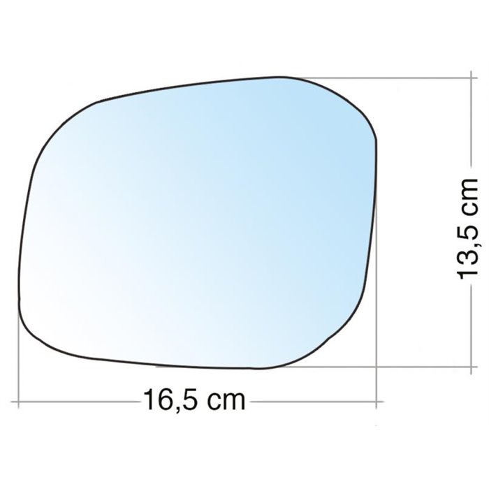 SPECCHIO C/PIASTRA SX CROM ASF TERM VW CADDY 15