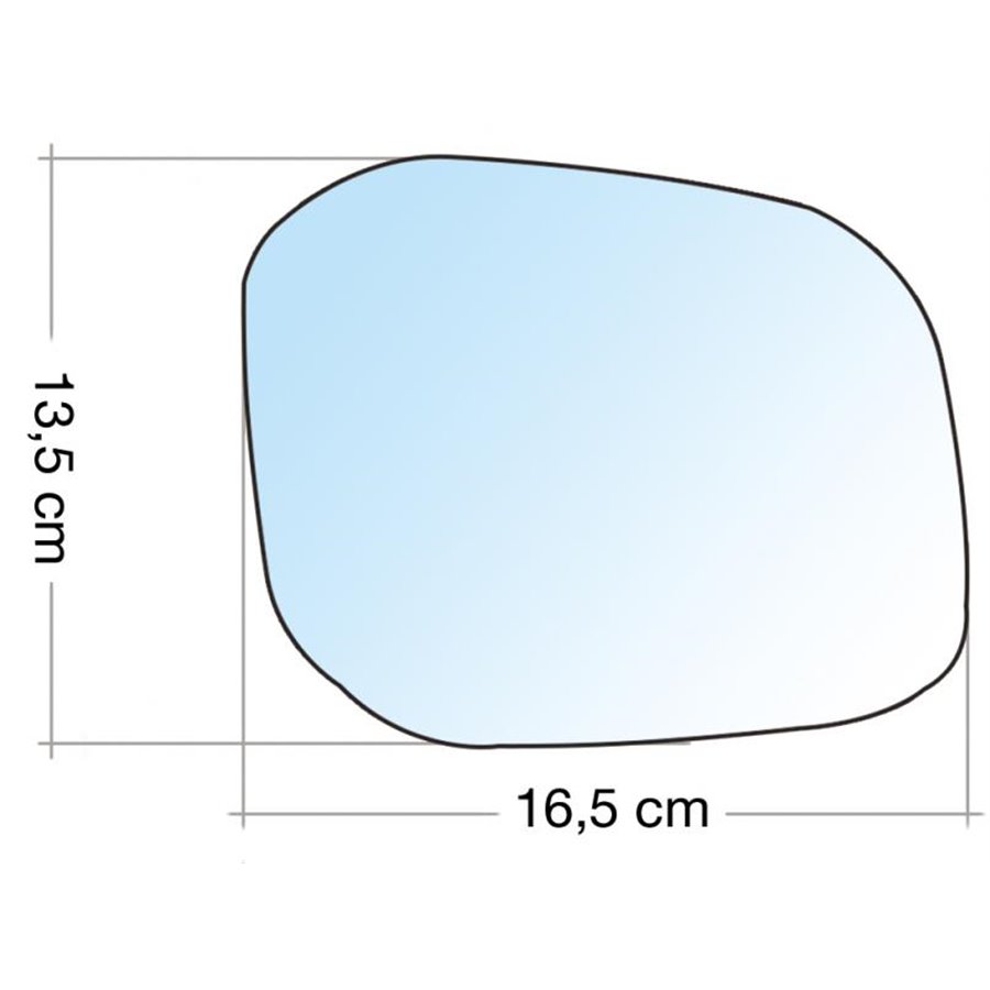 SPECCHIO C/PIASTRA DX CROM ASF TERM VW CADDY 15