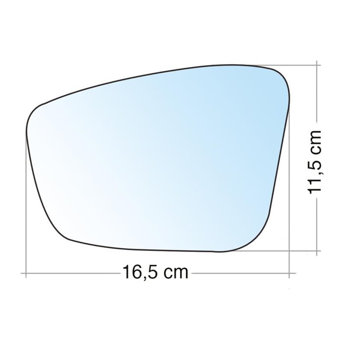 SPECCHIO C/PIASTRA SX CROM CURVO Mii/CITIGO/RAPID/Up!  11
