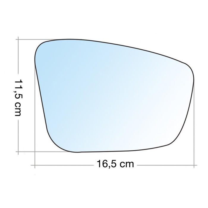 SPECCHIO C/PIASTRA DX CROM CURVO TERM Mii/CITIGO/RAPID/Up!  11