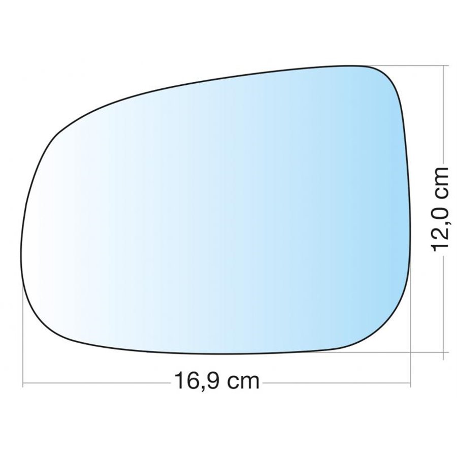 SPECCHIO C/PIASTRA SX CROM ASF S60/V50/V60 10