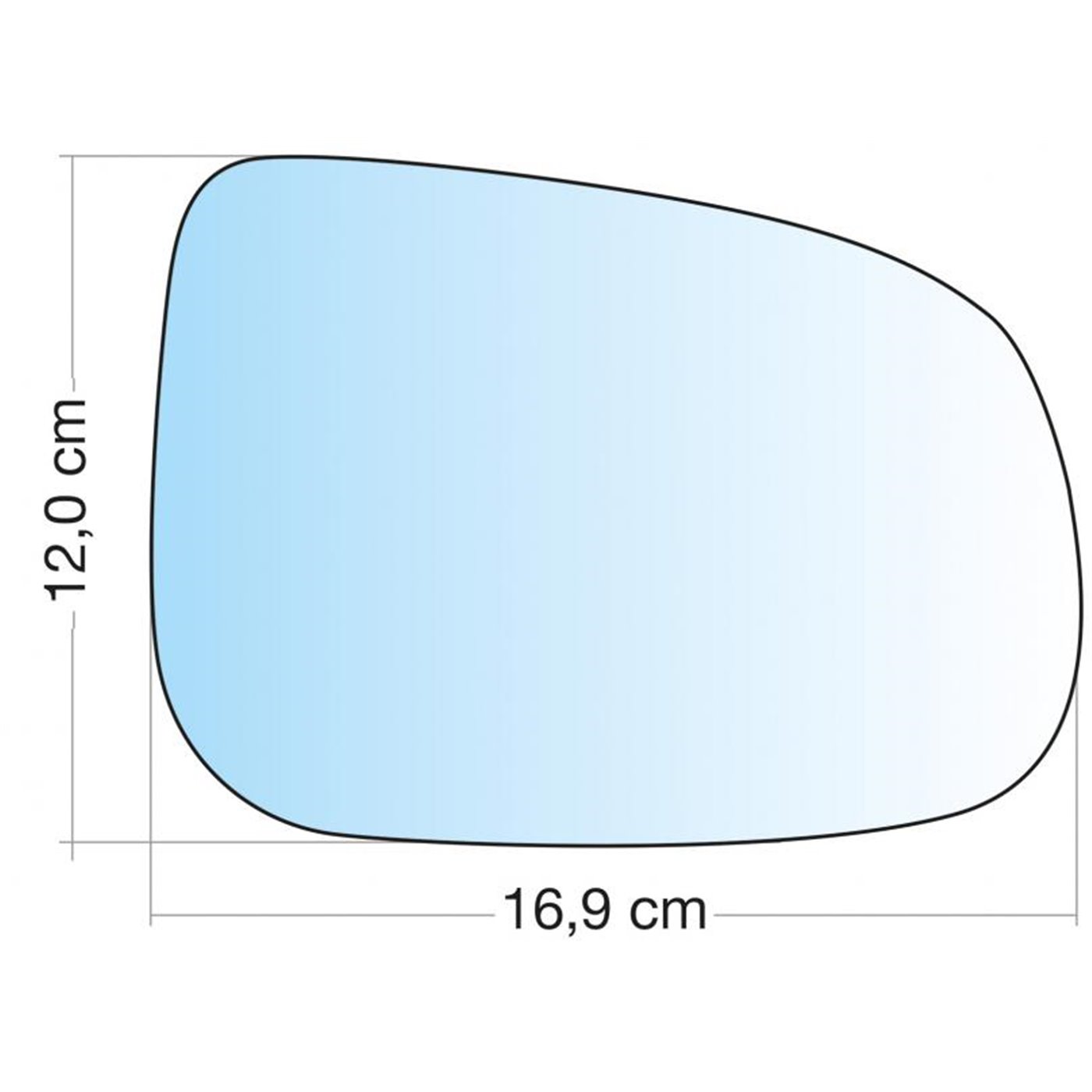 SPECCHIO C/PIASTRA DX CROM ASF S60/V50/V60 10