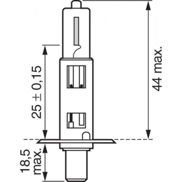 Lampadina Longlife Daytime 12V 55W H1