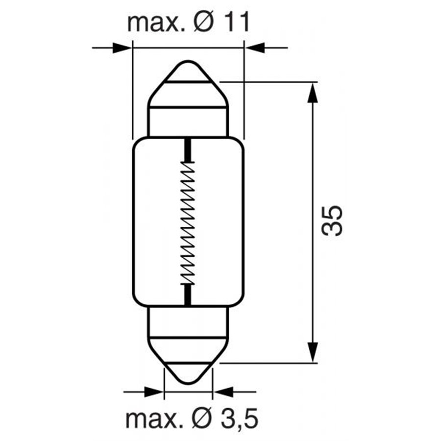 Lampadina Pure Light 12V 5W C5W