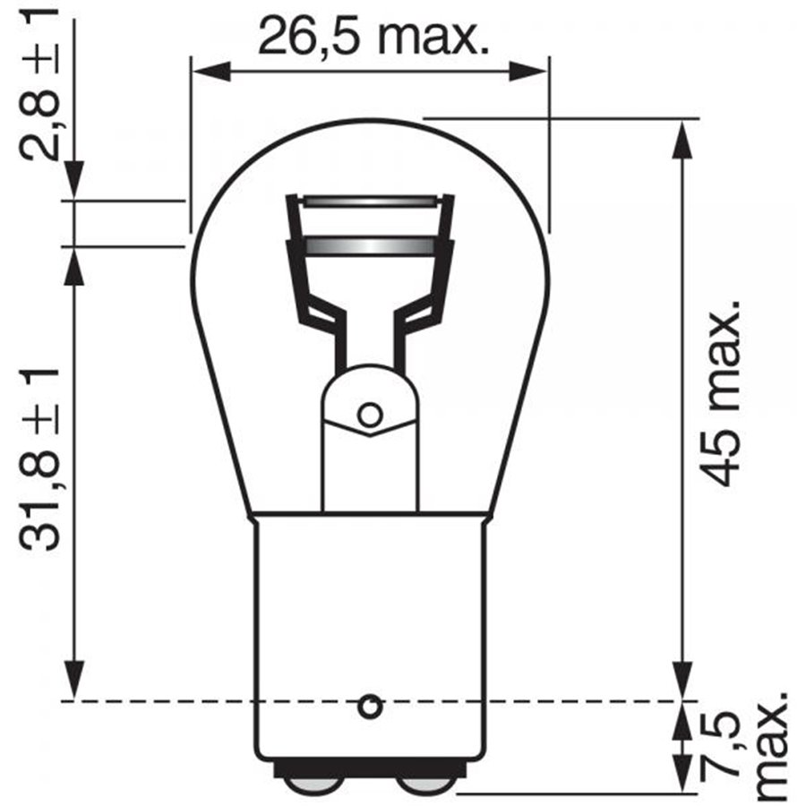 Lampadina 12V 18/5W 