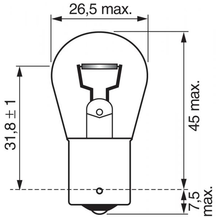 Lampadina Trucklight Heavy Duty 24V 21W P21W