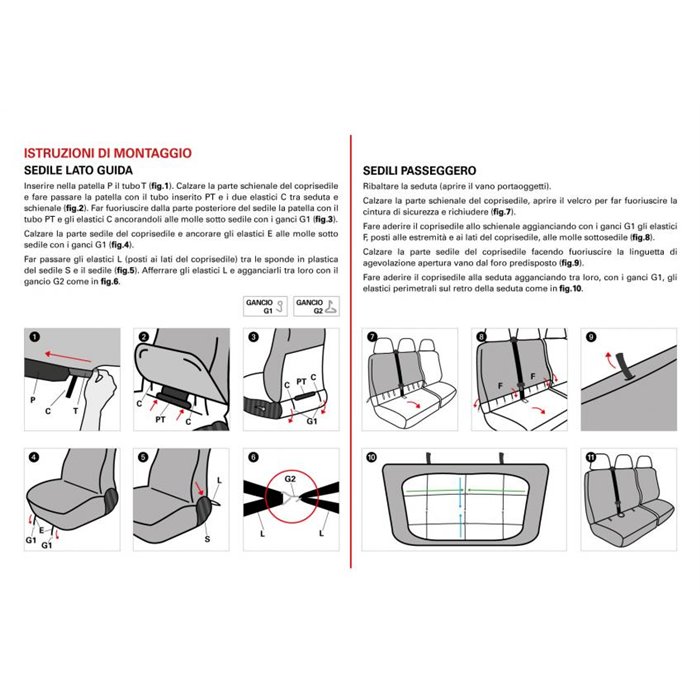 Coprisedili per furgoni tg. SP32 seduta intera tess. poliestere nero