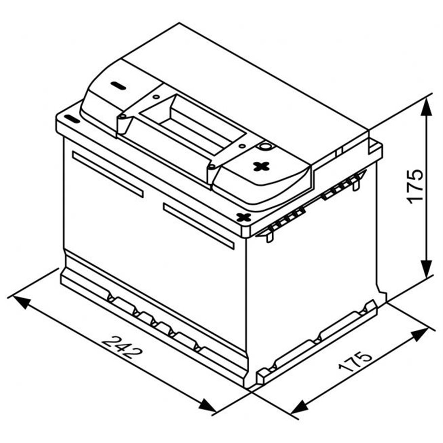 Batteria auto S3 53 Ah