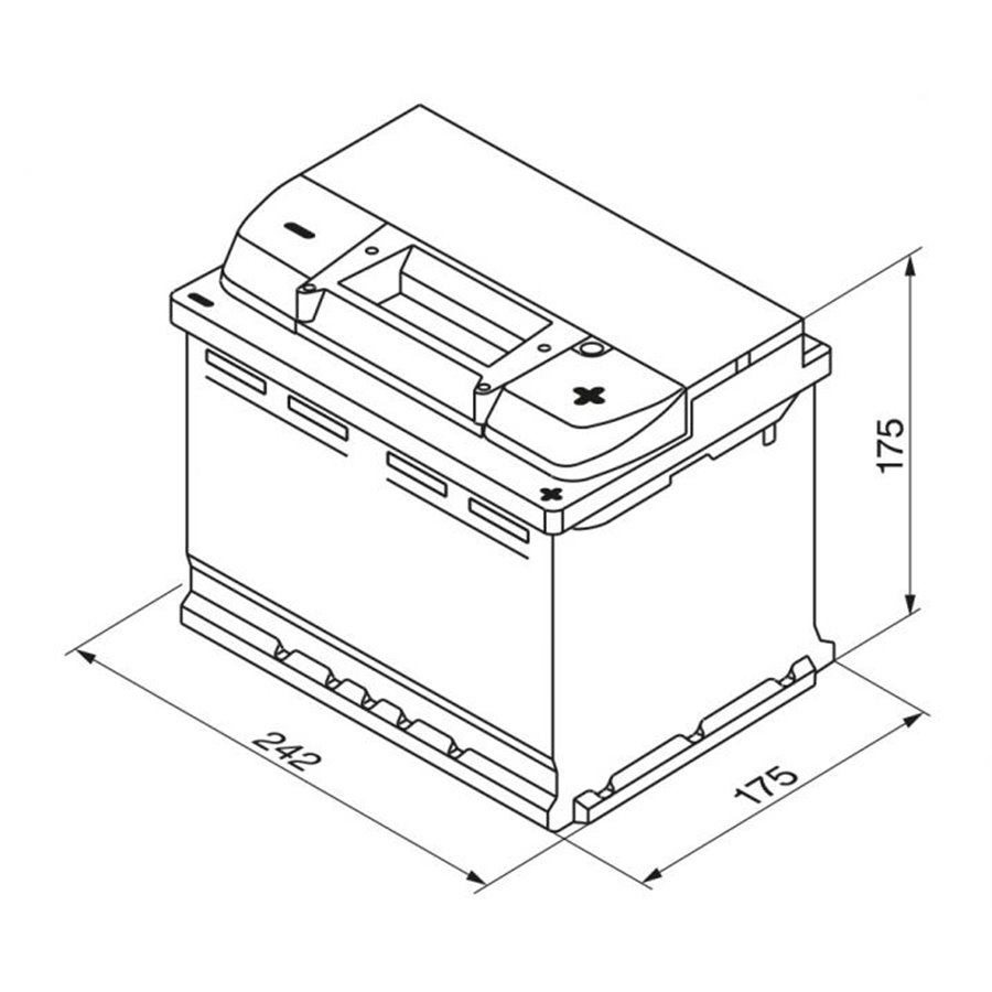 Batteria auto S5 61 Ah