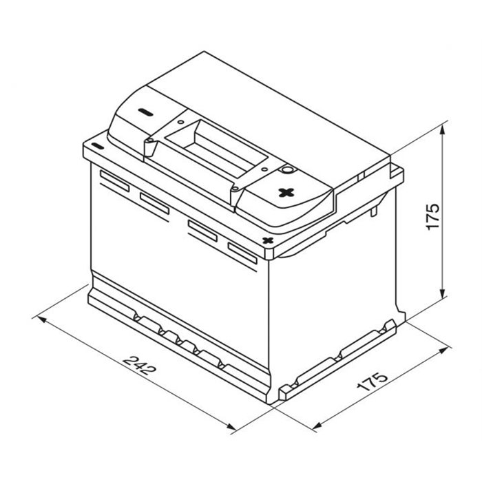 Batteria auto S5 61 Ah