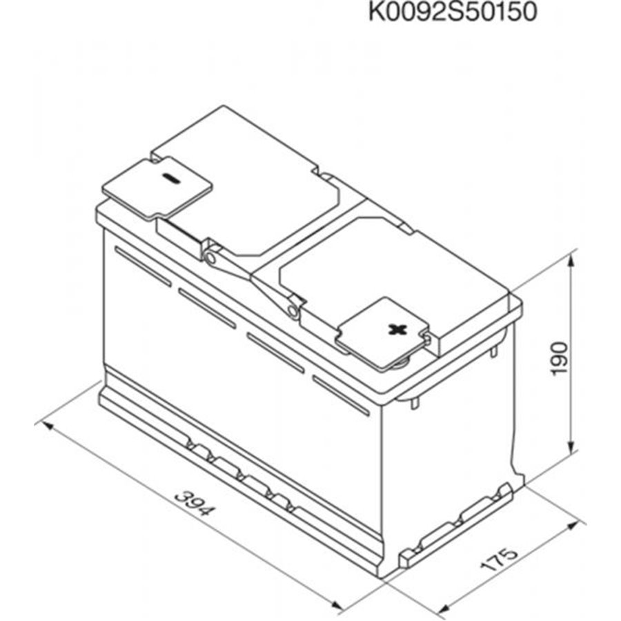 Batteria auto S5A AGM 105 Ah