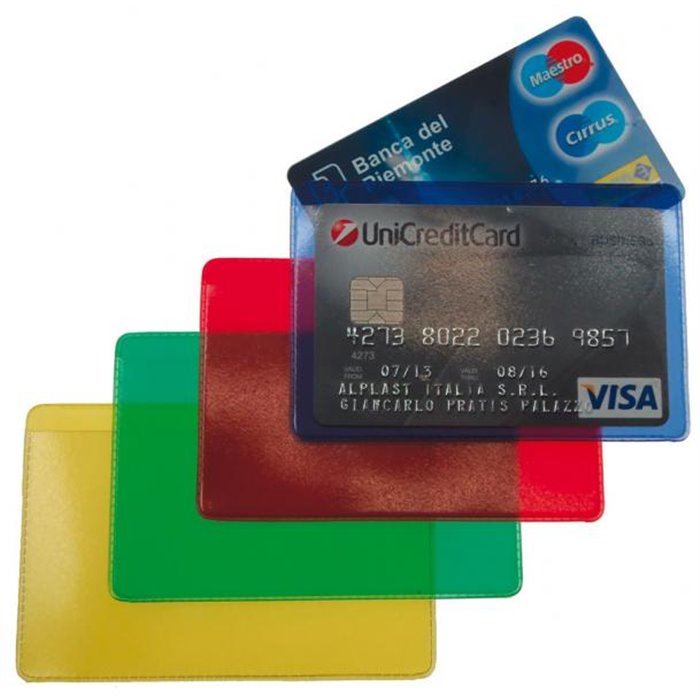 Porta cards in pvc 2 scomparti