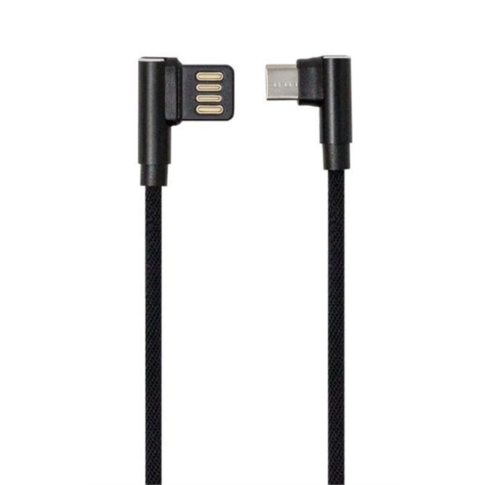 Conf. 10 pz Cavo usb/type-C nero con connettore 90° 1 m