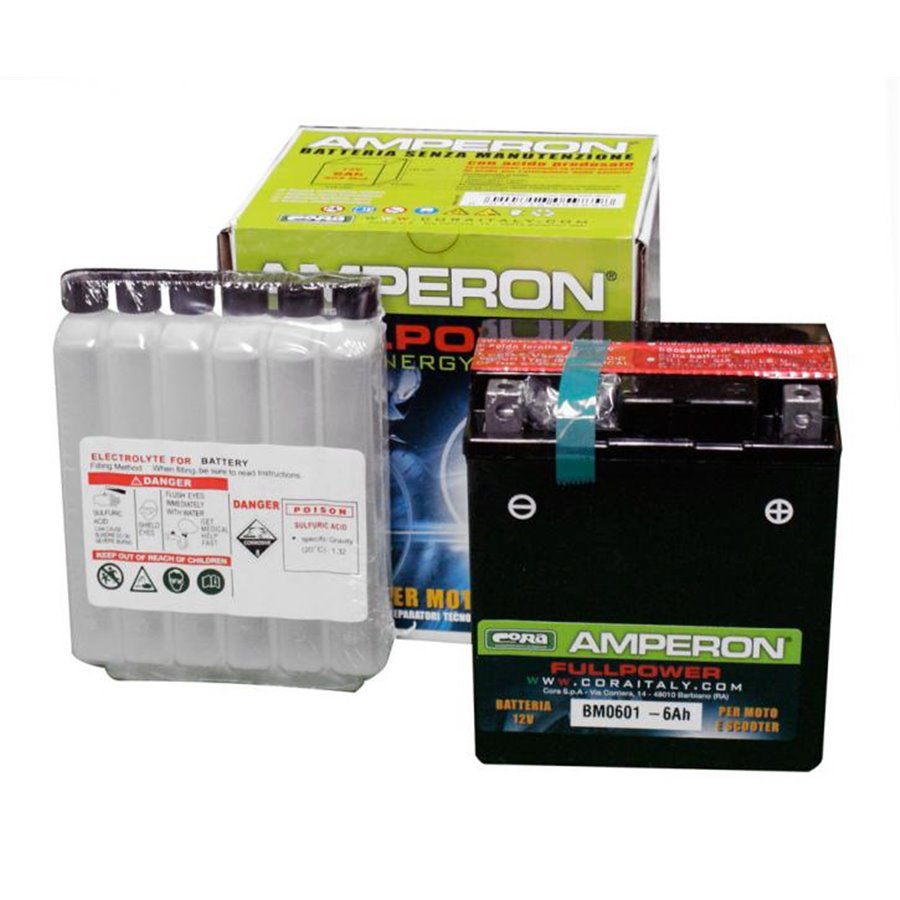 Batteria moto Amperon AGM 12V 6Ah 90A