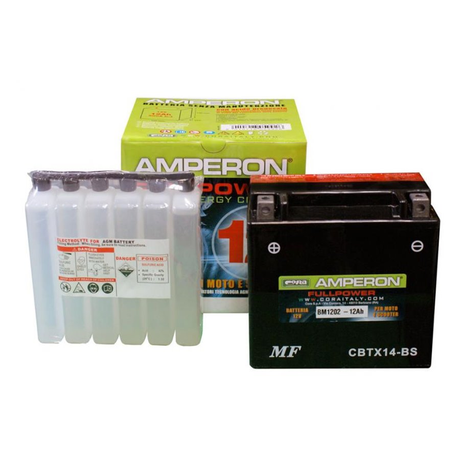 Batteria moto Amperon AGM 12V 12Ah 200A