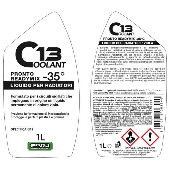 Coolant 13 viola pronto -35° 1 L