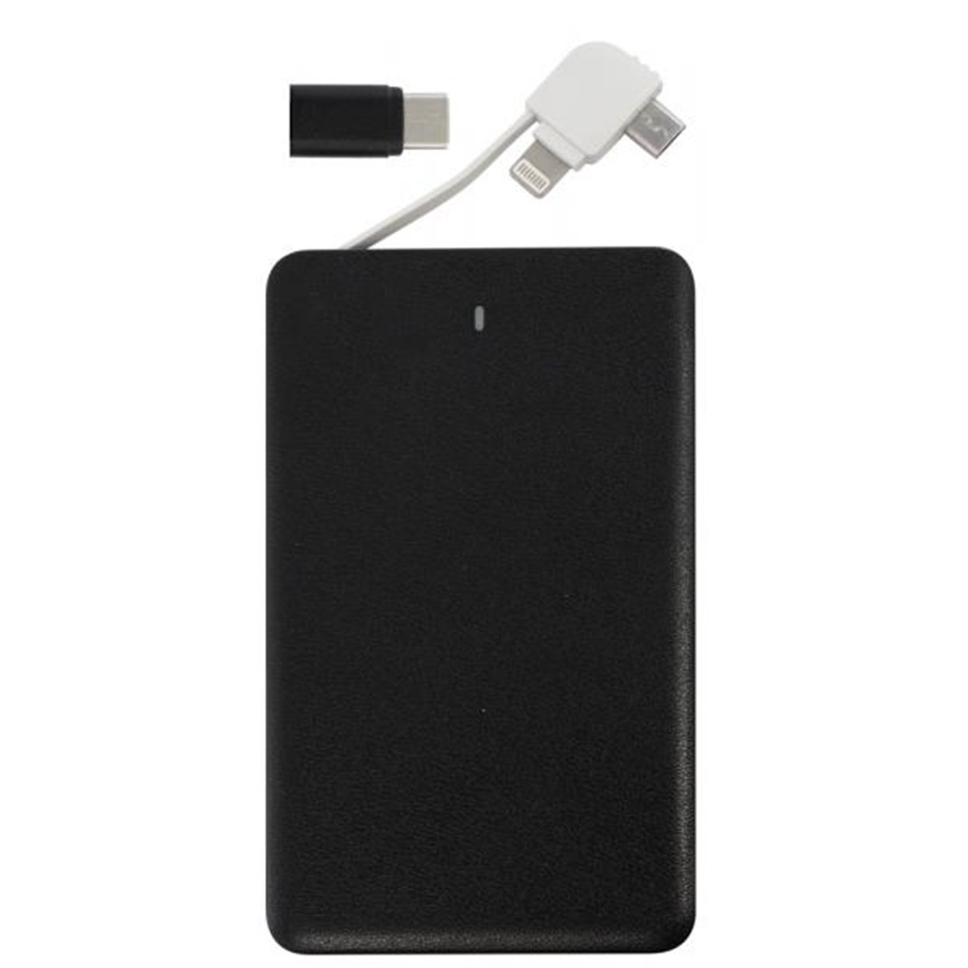 Conf. 5 pz powerbank 2500 mAh 3in1 nero