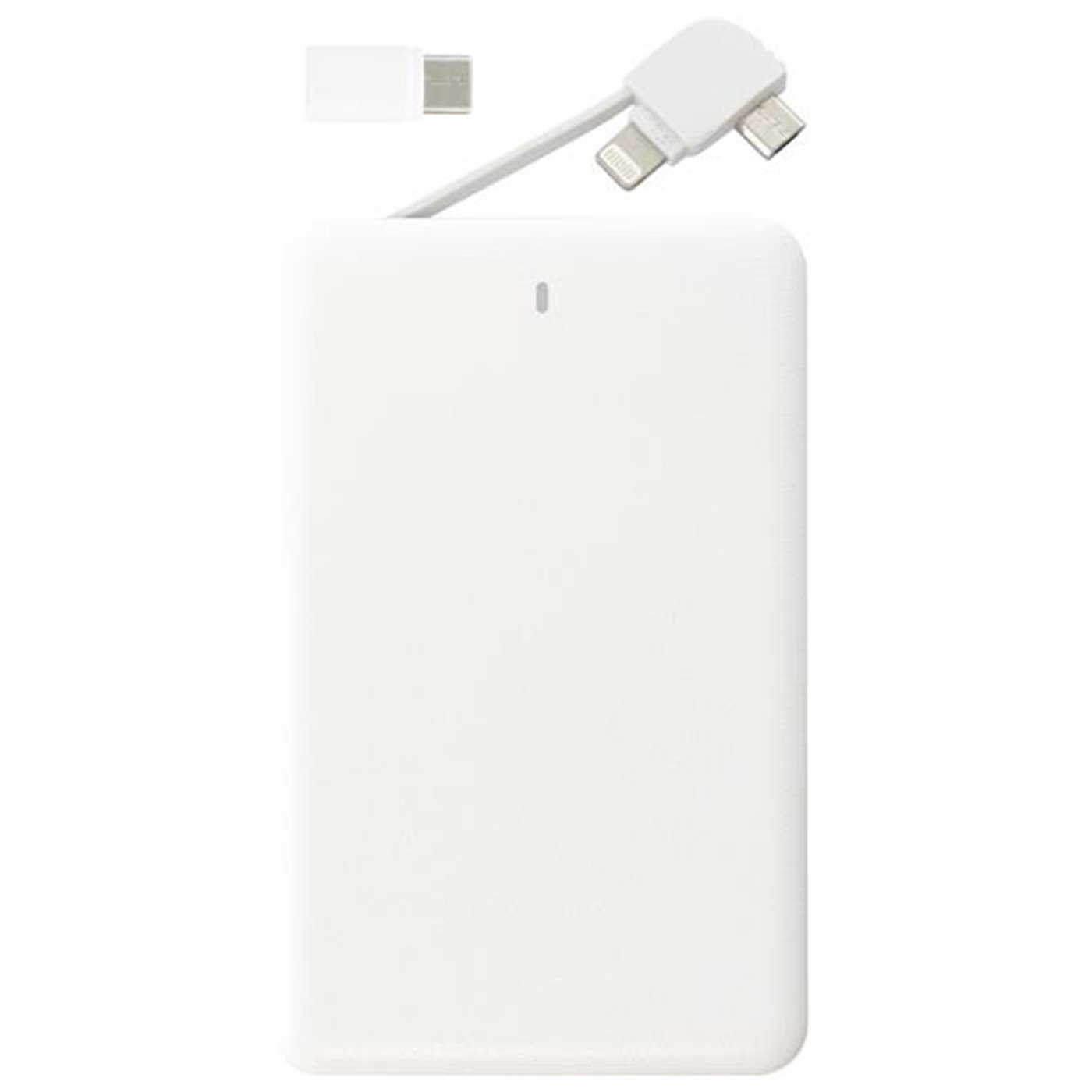 Conf. 5 pz powerbank 2500 mAh 3in1 bianco