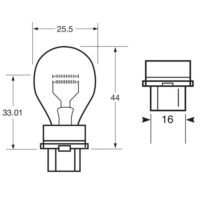 Lampadina 12V 27/7W PY27/7W