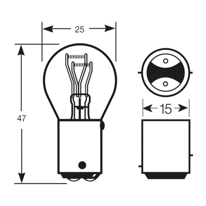 Lampadina 24V 24/6W P21/5W