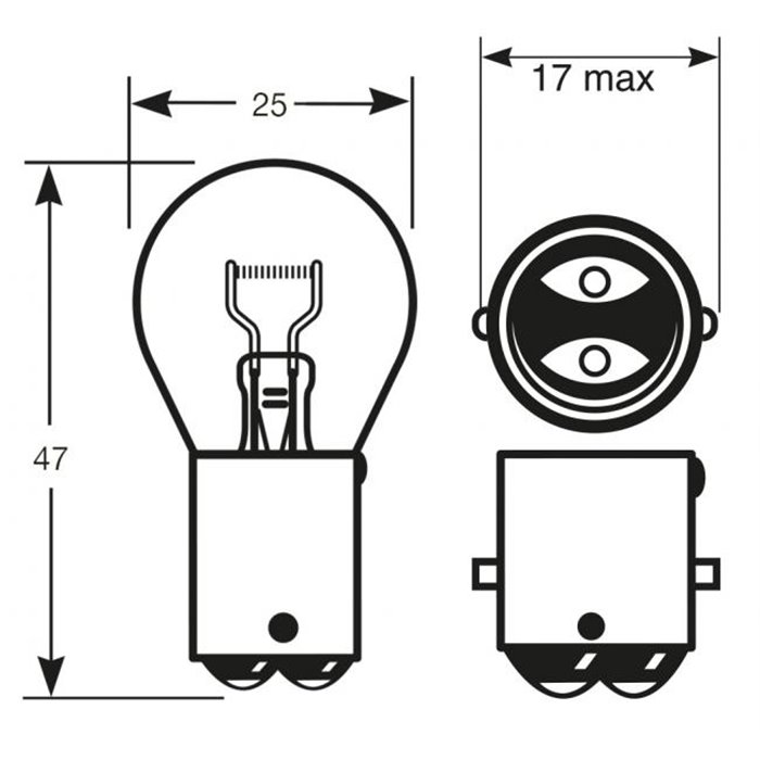 Lampadina 24V 21W P21W