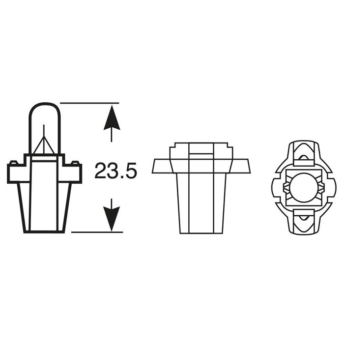 Lampadina 24V 1.2W zoccolo grigio