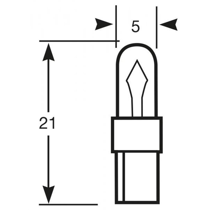 Lampadina 24V 1.2W zoccolo trasparente