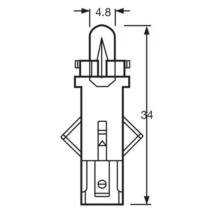 Lampadina 12V 1.2W zoccolo nero