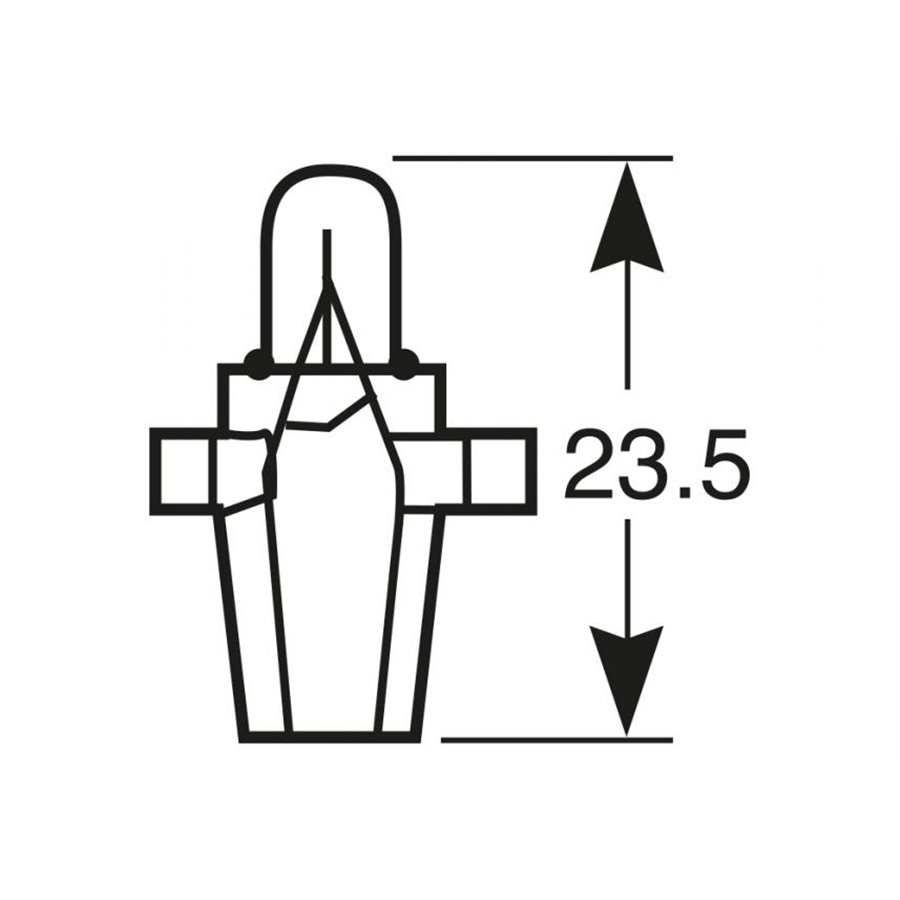 Lampadina 12V 1.2W zoccolo grigio