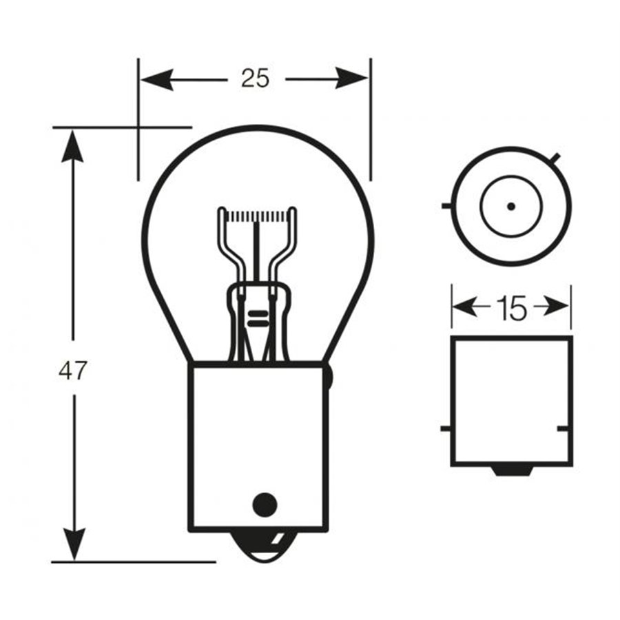 Lampadina 24V 21W PY21W