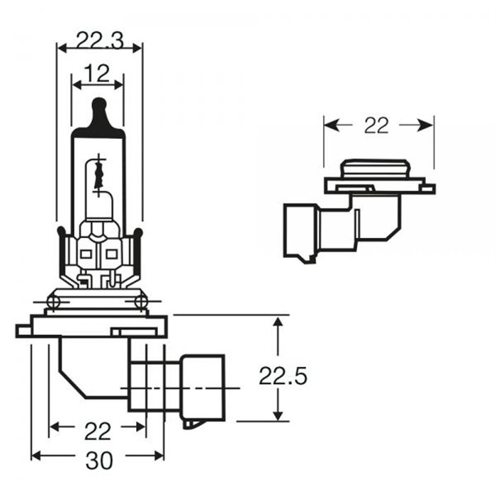 Lampadina alogena 12V 51W HB4